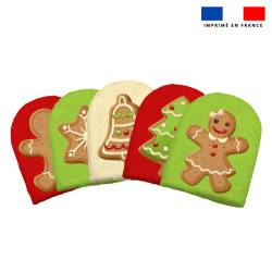 Kit mini-gants nettoyants motif pain d'épice