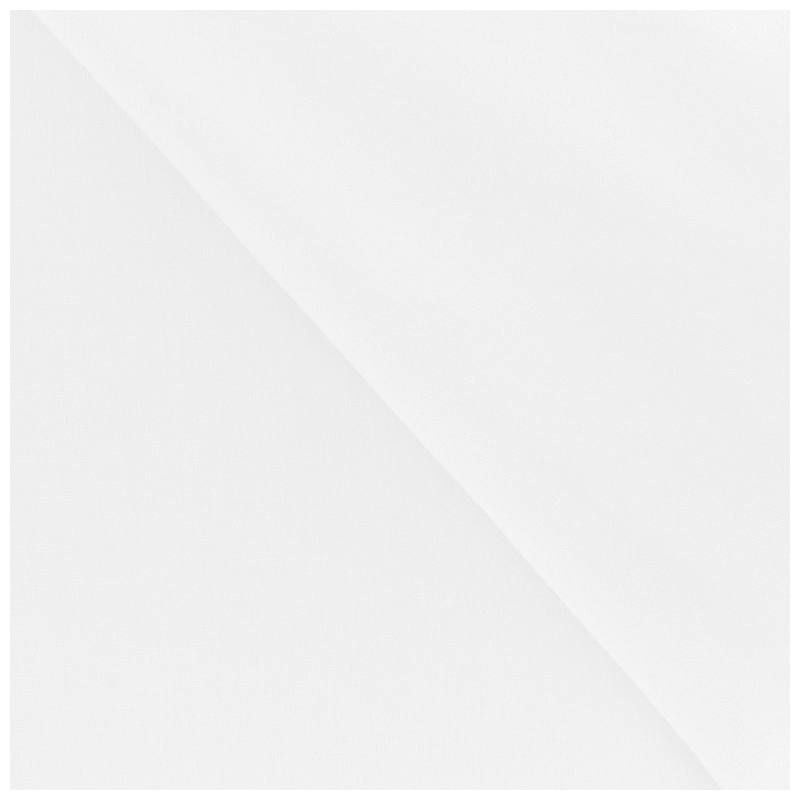 coupon - Coupon 75cm - Popeline de coton peigné unie blanche