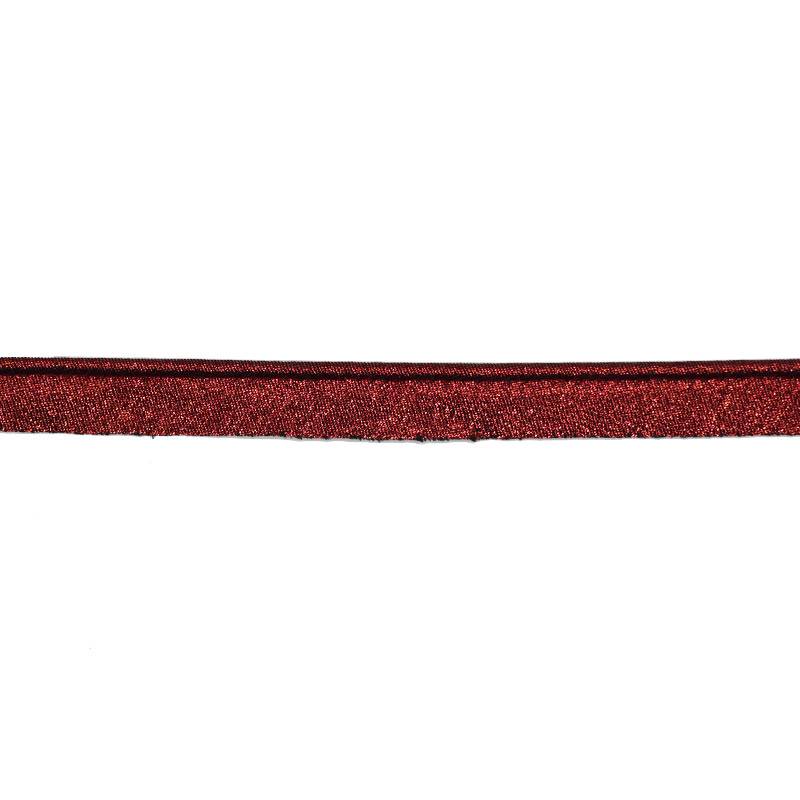 Passepoil lurex rouge 15mm
