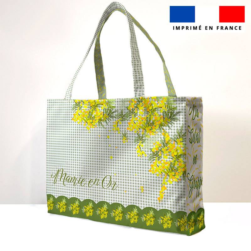 Kit couture sac cabas motif mamie mimosa