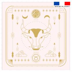 Coupon 45x45 cm motif signe astrologique taureau