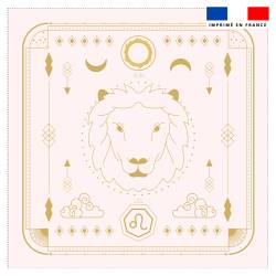 Coupon 45x45 cm motif signe astrologique lion