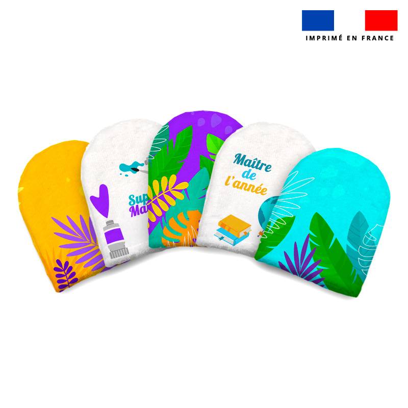 Kit mini-gants personnalisé - Feuilles tropicales maître