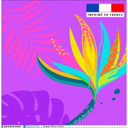 Coupon 45x45 cm motif tropical flowers