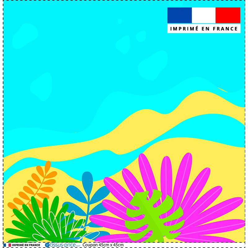 Coupon 45x45 cm motif tropical summer