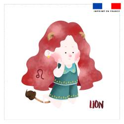 Coupon 45x45 cm motif signe du zodiaque lion