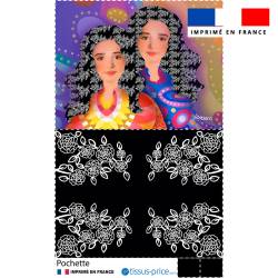 Kit pochette motif diva duo lina - Création Lita Blanc