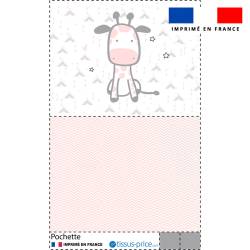 Kit pochette motif baby rose et gris