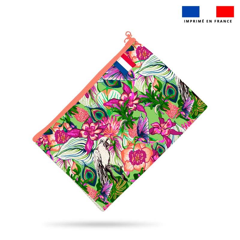 Kit pochette motif paradis tropical - Création Lili Bambou Design