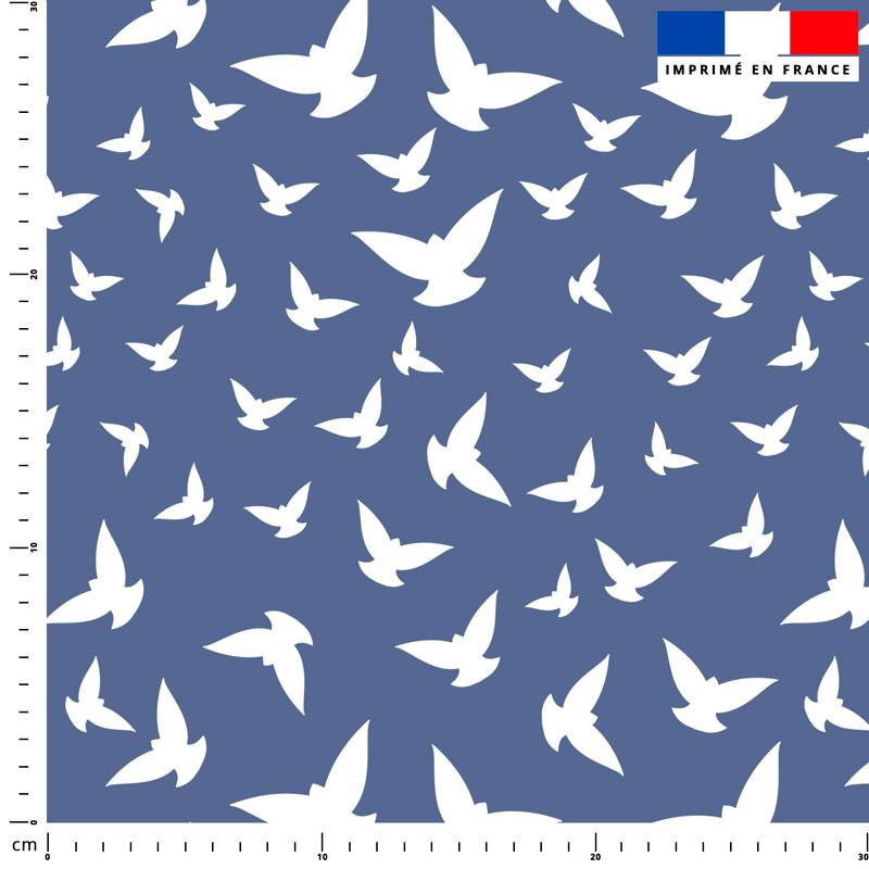Lingette lavable BIO motifs oiseaux lin (unité)