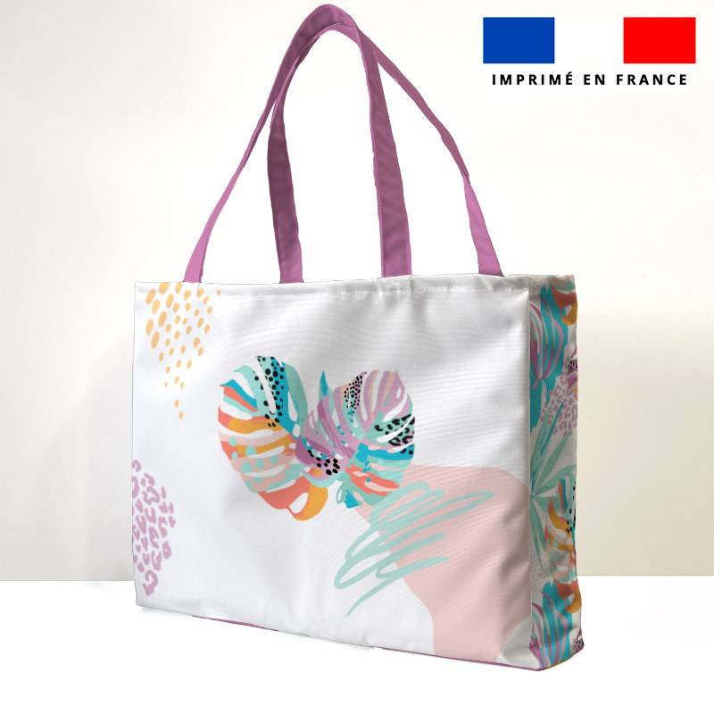 Kit couture sac cabas motif la vie en couleurs