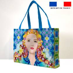 Kit couture sac cabas motif diva reine - Création Lita Blanc
