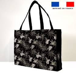 Kit couture sac cabas motif happy mom jungle noir