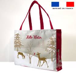 Kit couture sac cabas motif hello winter
