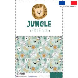 Kit pochette motif jungle friends