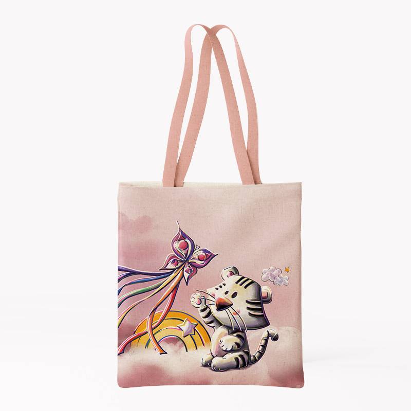Coupon pour tote-bag motif tigre rose - Création Stillistic