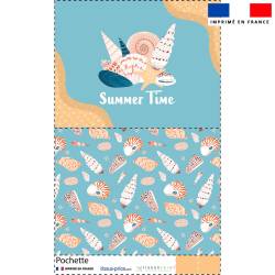Kit pochette motif coquillage summer time
