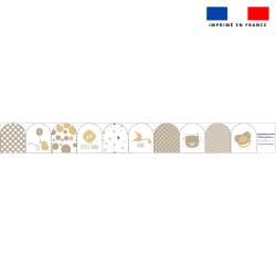 Kit mini-gants nettoyants motif baby marron et ocre