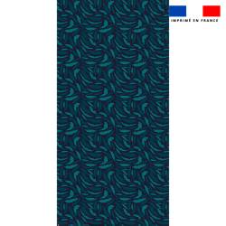 Coupon pour serviette de plage motif feuillage vert - Création Adeline Waeles