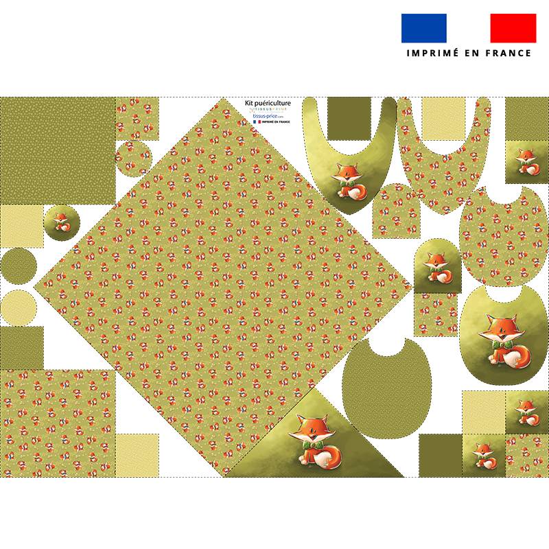 Coupon éponge kit puériculture motif renard - Création Stillistic