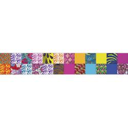 Coupon lingettes lavables motif wax multicolore