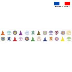 Coupon lingettes lavables motif bouddha multicolore - Création Anne