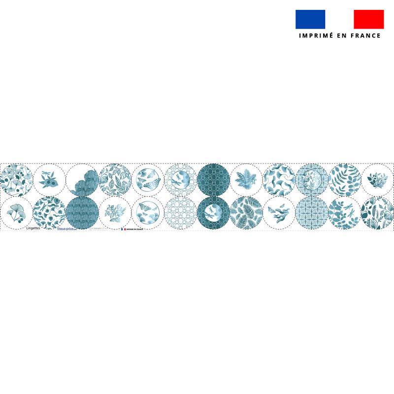 Coupon Lingettes lavables motif ginkgo blue