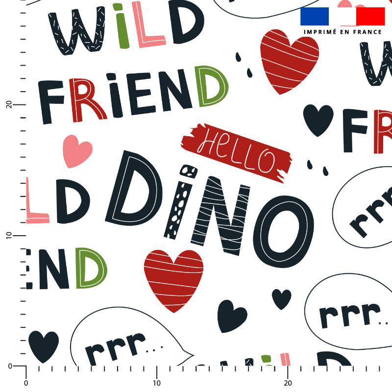Dino wild friend roar - Fond blanc