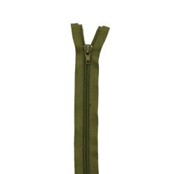 Fermeture en nylon vert militaire 80 cm séparable col 999