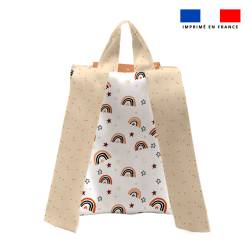 Kit sac à dos enfant motif panda roux