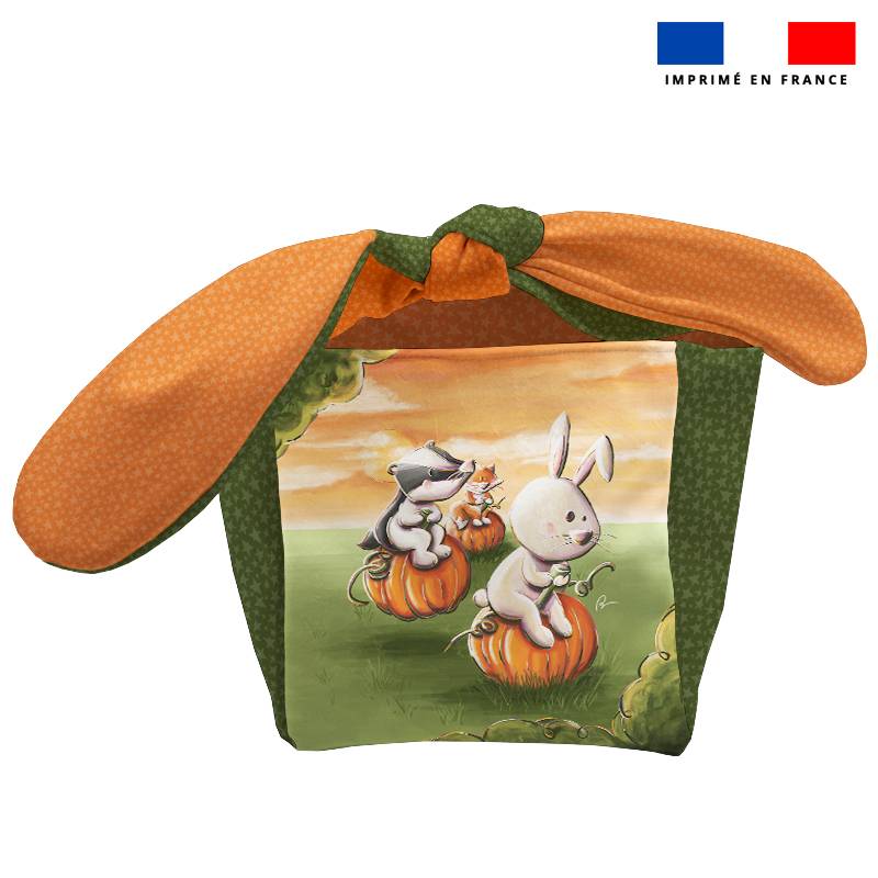 Kit sac à bonbons motif course citrouille - Création Stillistic