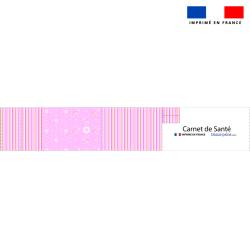 Patron imprimé pour protège carnet de santé motif licorne et pégase rose - Création Lili Bambou Design