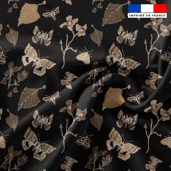 Papillons bruns - Fond noir - Création Lili Bambou Design