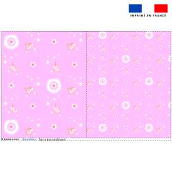 Kit sac à dos coulissant motif licorne et pégase rose - Création Lili Bambou Design