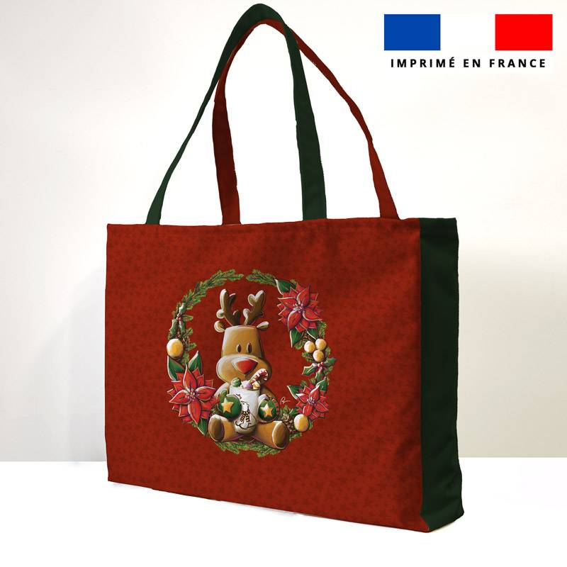 Kit couture sac cabas motif renne Christmas - Création Stillistic