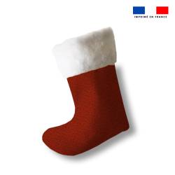 Kit chaussette de noel motif panthère Christmas + Fausse fourrure - Création Stillistic