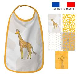 Lot de 5 coupons éponge pour serviettes de table pour enfant motif girafe - Création Anne Clmt