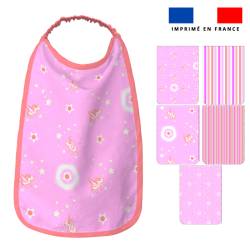 Lot de 5 coupons éponge pour serviettes de table pour enfant motif licorne et pégase rose - Création Lili Bambou Design