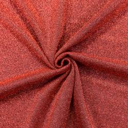 Tissu pailleté stretch rouge