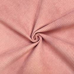 Tissu velours grosses côtes bois de rose