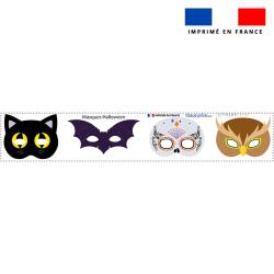Kit de masques d'Halloween en feutrine - Animaux et calavera
