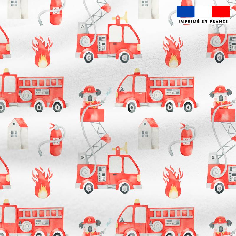 Serviette de bain sapeurs-pompiers de France.
