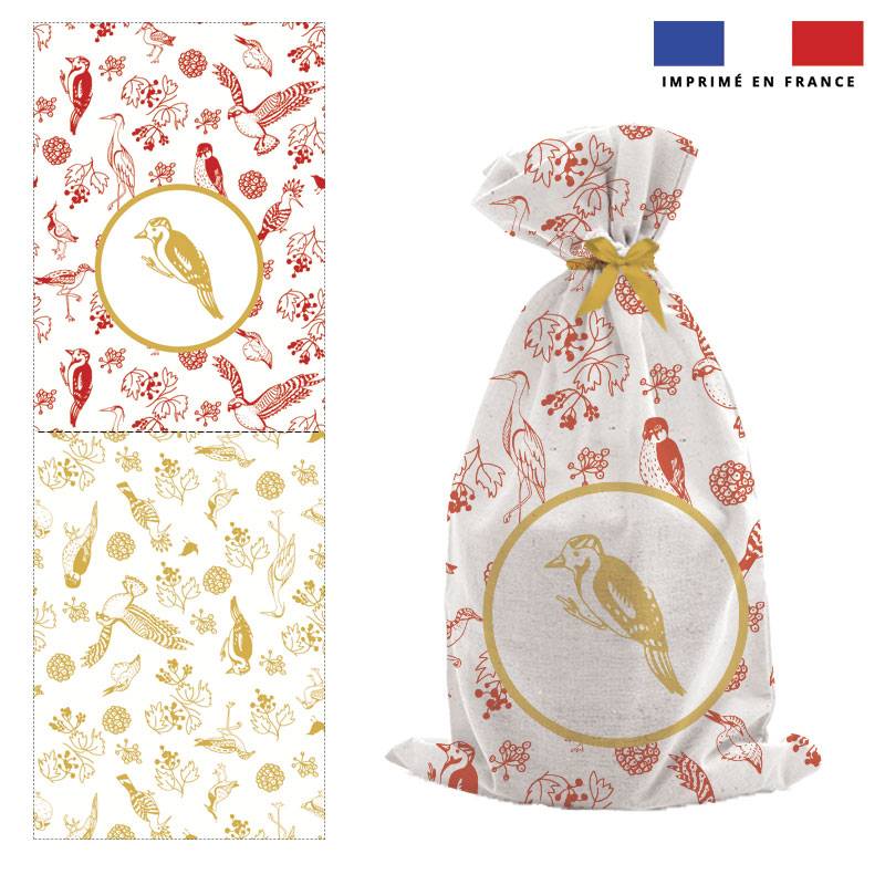 Kit hotte de Noel motif oiseau ambre - Création Lili Bambou Design