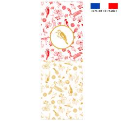 Kit hotte de Noel motif oiseau ambre - Création Lili Bambou Design