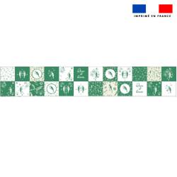 Coupon lingettes lavables motif oiseaux verts - Création Lili Bambou Design