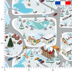 Circuit pour station de ski - Fond blanc