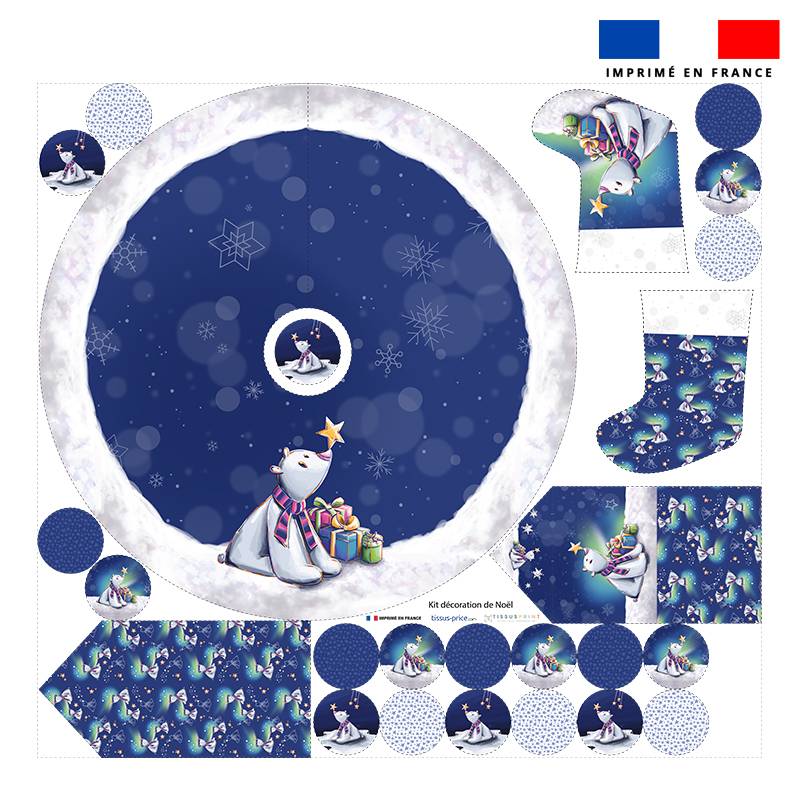 Kit décoration de Noel motif ours polaire - Création Stillistic