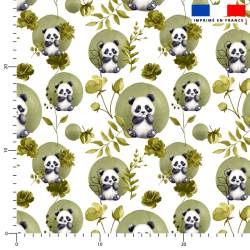 Panda fleurs et arrondis...