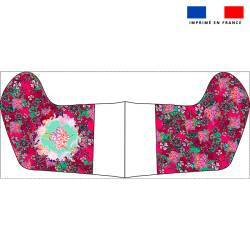 Kit chaussette de noel rose motif bohème + Fausse fourrure - Création Lili Bambou Design