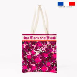 Coupon pour tote-bag rose motif bohème - Création Lili Bambou Design